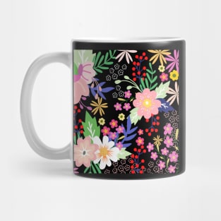 Floral Fantasyland_Black Background Mug